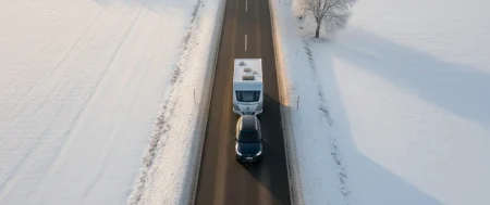 Viajar en caravana en invierno: guía para una ruta segura y confortable