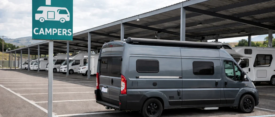 Parking para campers: dónde aparcar y guardar tu furgoneta con seguridad