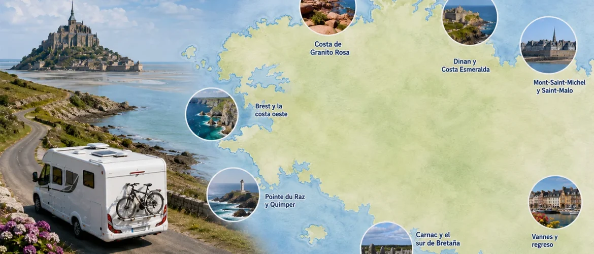 Ruta de 7 días por la Bretaña francesa en autocaravana